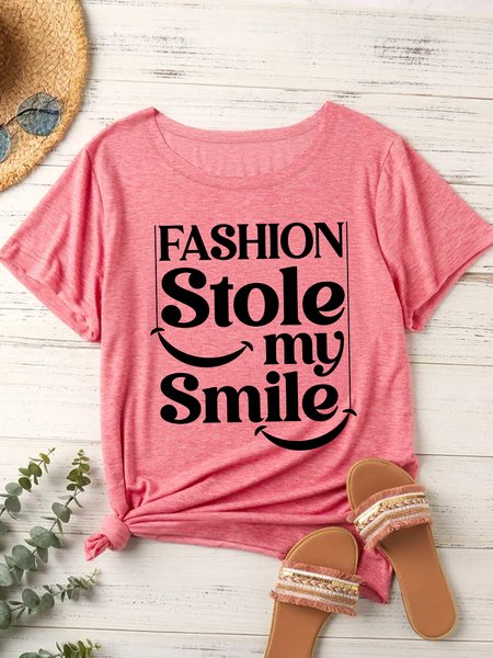 

Lilicloth X Manikvskhan Fashion Stole My Smile Women's T-Shirt, Pink, T-shirts