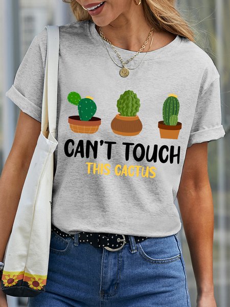

Lilicloth X Jessanjony Can't Touch This Cactus Women's T-Shirt, Light gray, T-shirts