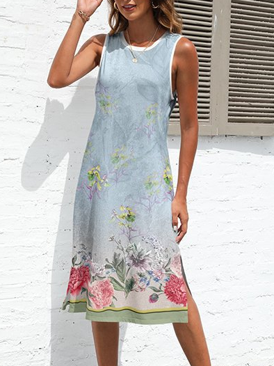 

Casual Floral Dress, Multicolor, Dresses