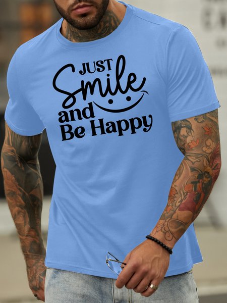 

Lilicloth X Manikvskhan Just Smile And Be Happy Men's T-Shirt, Light blue, T-shirts