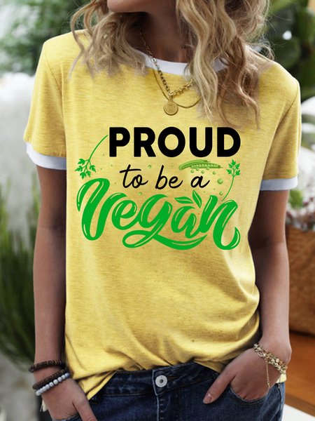 

Lilicloth X Manikvskhan Proud To Be A Vegan Women's T-Shirt, Yellow, T-shirts