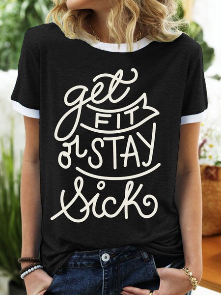 

Lilicloth X Cadzart Get Fit And Stay Sick Women's T-Shirt, Black, T-shirts