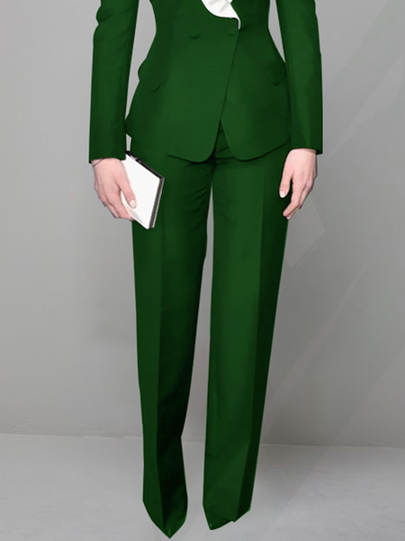 

Plain Regular Fit Urban Fashion Long Pants, Green, Pants