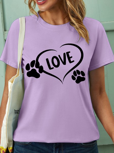 

Lilicloth X Rajib Sheikh Love Paw Women's T-Shirt, Purple, T-shirts