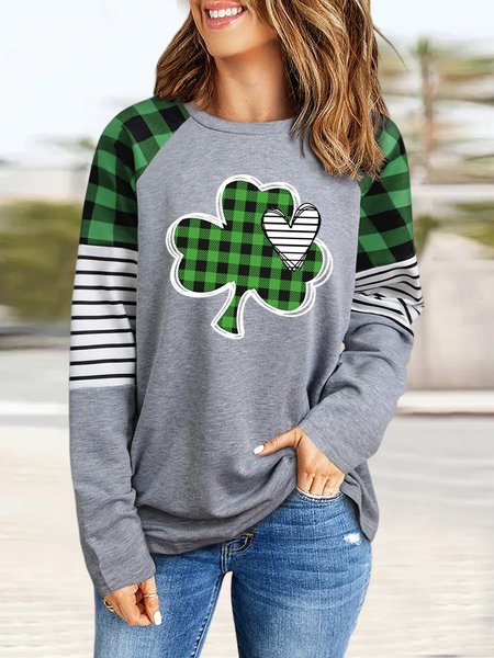 

Four-Leaf Clover Casual T-Shirt, Green, T-Shirts