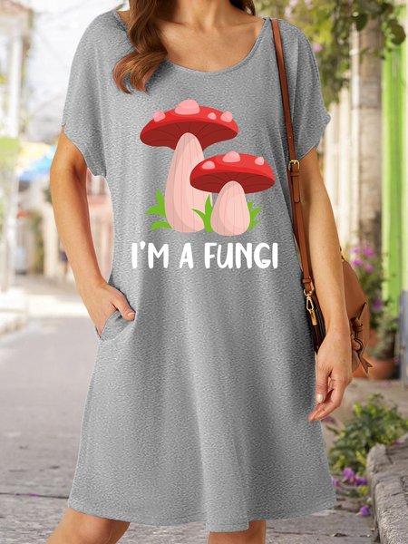 

Lilicloth X Jessanjony I'm A Fungi Women's V Neck Dress, Gray, Dresses