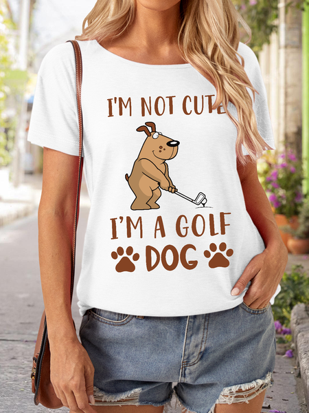 

Lilicloth X Jessanjony I'm Not Cute I'm Golf Dog Women's T-Shirt, White, T-shirts