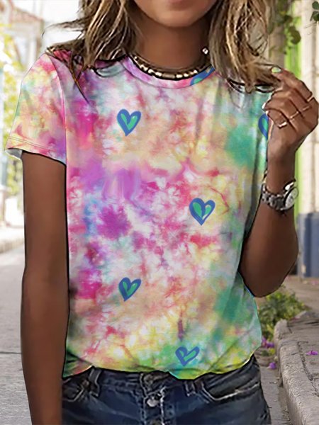 

Lilicloth x Iqs Women's Colorful Abstract T-Shirt, Purple, T-shirts