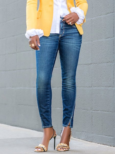 

Denim Regular Fit Urban Plain Jeans, Blue, Jeans