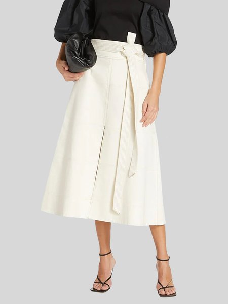 

Daily Midi Plain Regular Fit Elegant Skirt, Off white, Skirts