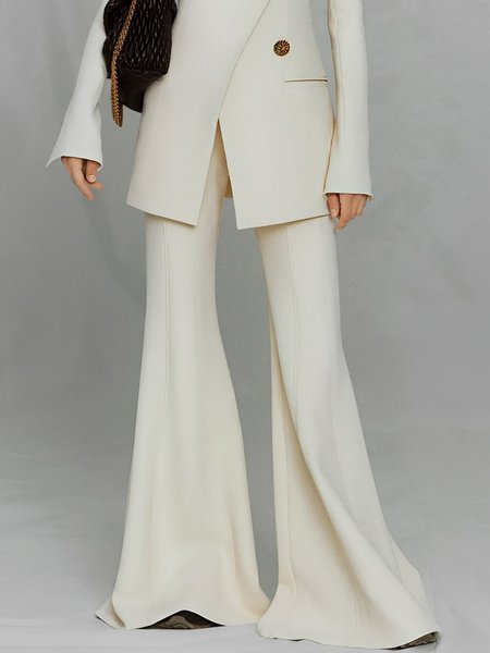 

Plain Regular Fit Elegant Fashion Pants, Apricot, Pants