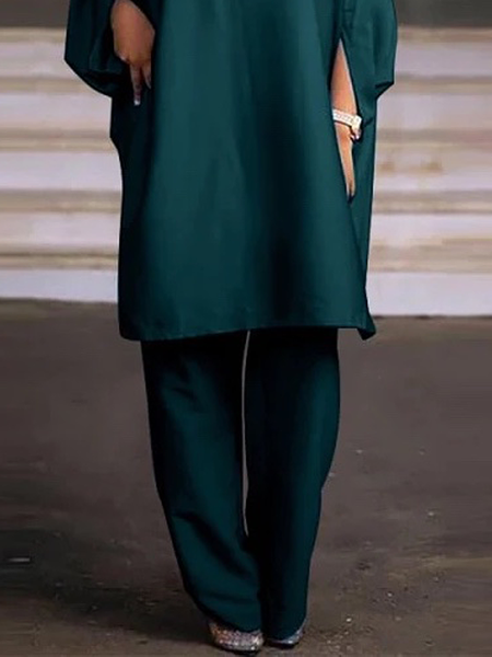 

Regular Fit Urban Fashion Straight Long Pants, Green, Pants
