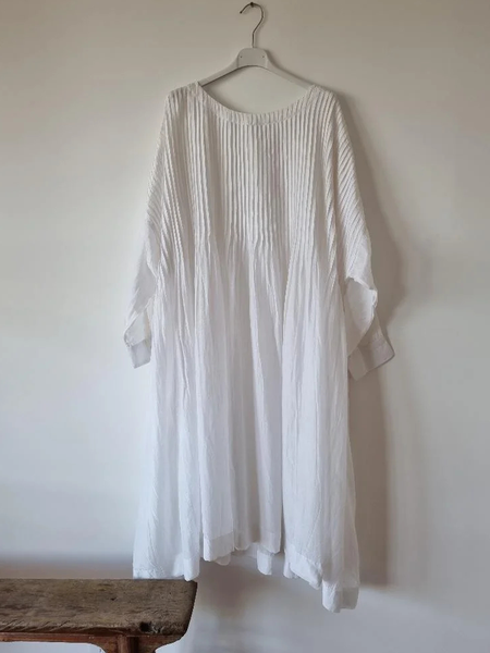 

Plain Loose Casual Crew Neck Dress, White, Dresses