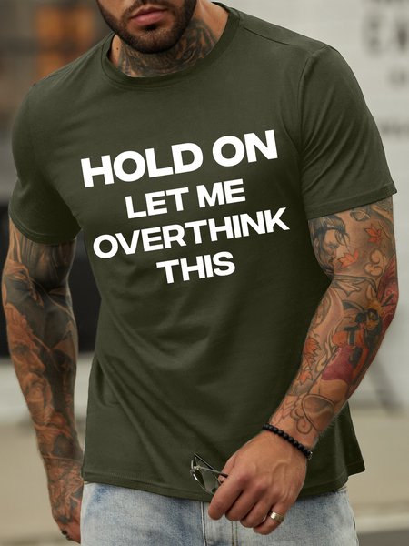

Lilicloth X Hynek Rajtr Hold On Let Me Overthink This Men's T-Shirt, Army green, T-shirts