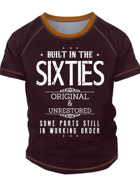 

Men's Printed T-Shirt With Sixties, Red, T-shirts