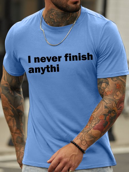 

Lilicloth X Hynek Rajtr I Never Finish Anythi Men's T-Shirt, Light blue, T-shirts