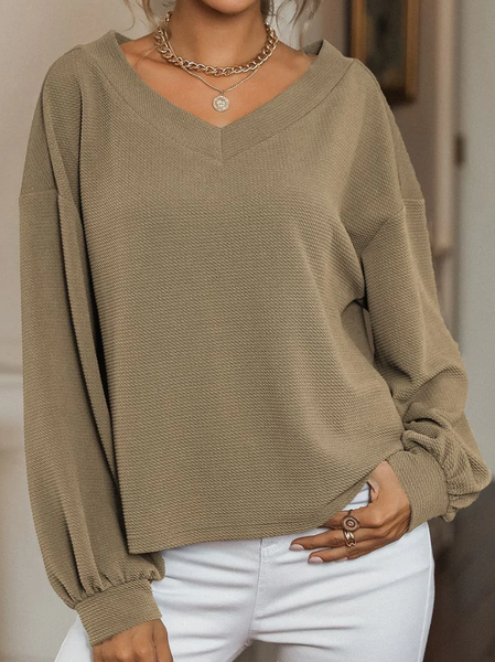 

Plain Casual T-Shirt, Khaki, T-Shirts