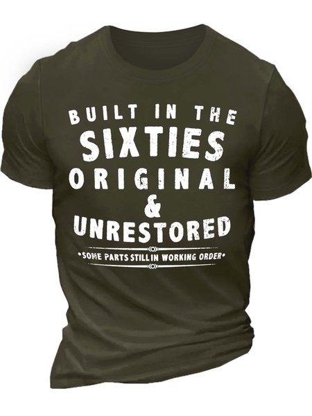 

Men's Printed T-Shirt With Sixties, Army green, T-shirts