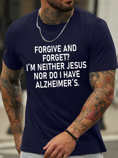 

Lilicloth X Hynek Rajtr Forgive And Forget I'm Neither Jesus Nor Do I Have Alzheimer's Men's T-Shirt, Deep blue, T-shirts