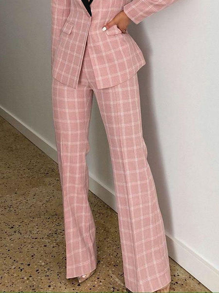 

Urban Regular Fit Fashion Straight Long Pants, Pink, Pants
