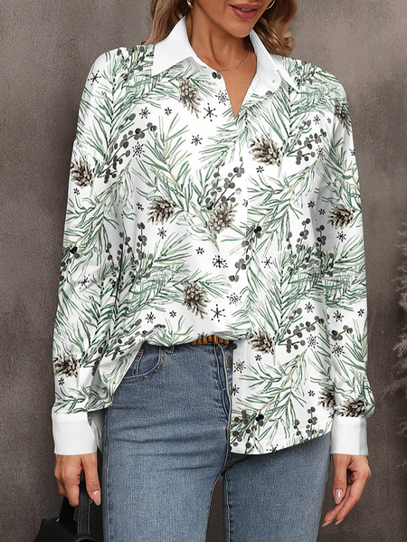 

Floral Casual Blouse, Green, Shirts & Blouses