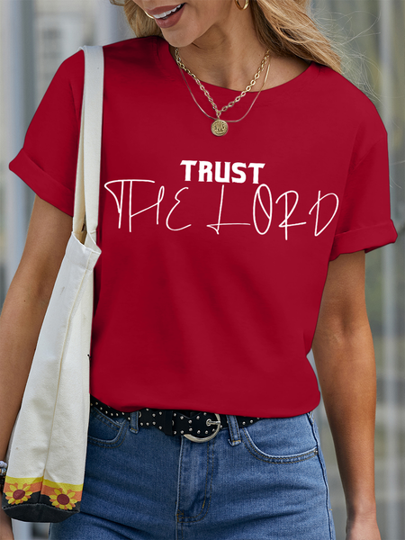 Lilicloth X Zahra Trust The Lord Women's T-Shirt, Red, T-shirts