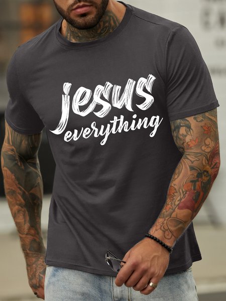 

Lilicloth X Manikvskhan Jesus Everything Men's T-Shirt, Deep gray, T-shirts