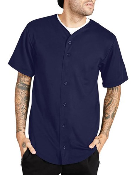 

Plain Short Sleeve Baseball Shirt, Blue, Baseball Shirts