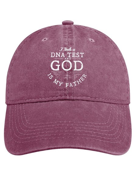 

Men's God Father Letters Adjustable Denim Hat, Wine red, Men's Hats
