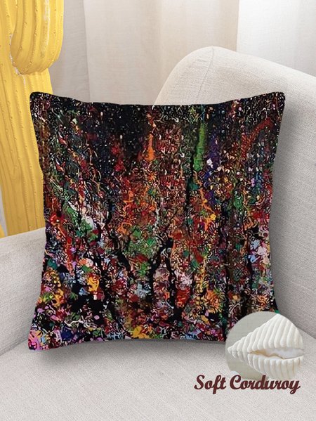 

18*18 Throw Pillow Covers, Random Soft Corduroy Cushion Pillowcase Case For Living Room, As picture, Pillow Covers