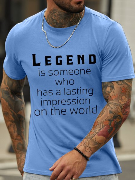 

Lilicloth X Zahra Legend Is Someone Who Has A Lasting Impression On The World Men's T-Shirt, Light blue, T-shirts