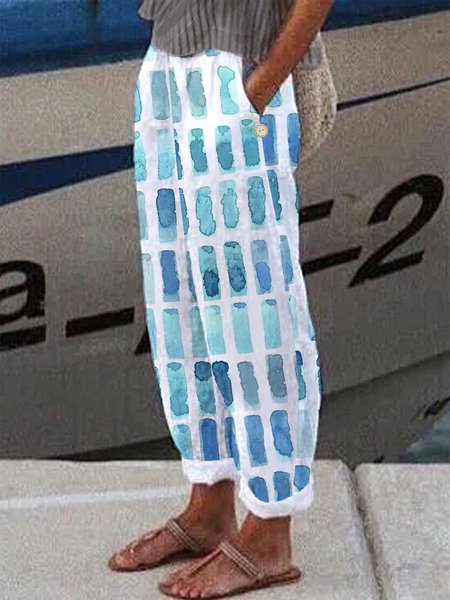 

Casual Ombre Pants, Blue, Pants