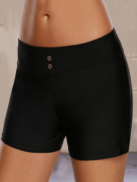 

Black Button-Accent Boardshorts - Women, Leggings