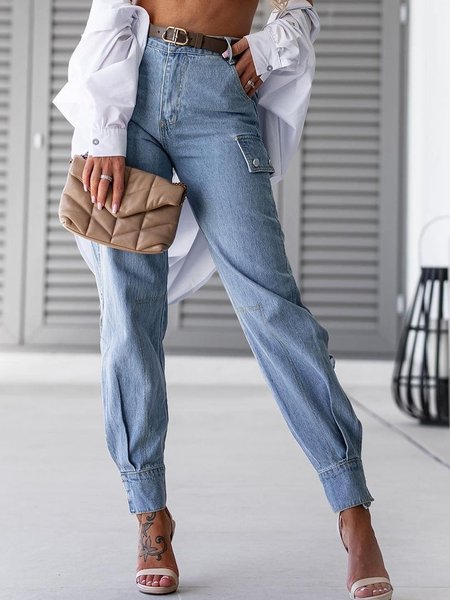 

Denim Loose Casual Jeans, Blue, Denim&Jeans