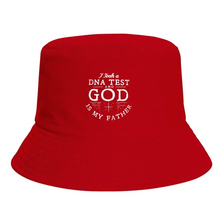 

Men's God Father Letters Print Bucket Hat Outdoor UV Protection, Red, Hats