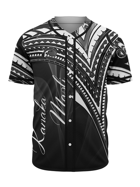 

Ethnic Geometry Short Sleeve Baseball Shirt, Black, Baseball Shirts