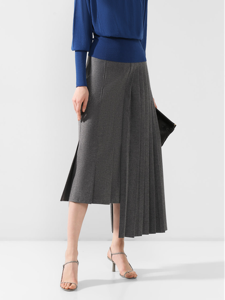

Elegant Regular Fit Skirt, Gray, Skirts