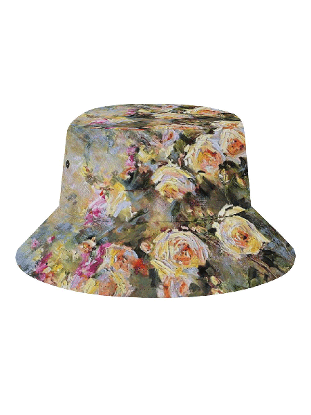

Floral Print Bucket Hat Outdoor UV Protection, As picture, Hats