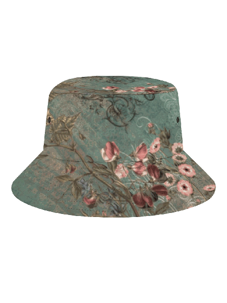 

Floral Print Bucket Hat Outdoor UV Protection, As picture, Hats