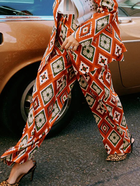 

Regular Fit Elegant Fashion Pants, Orange, Pants