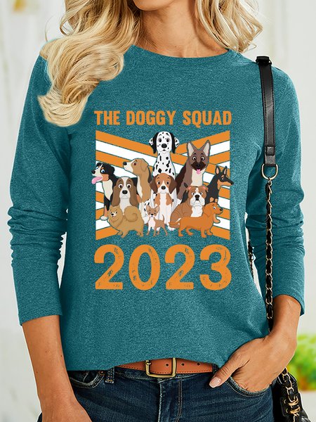 

Lilicloth X Jessanjony The Doggy Squad 2023 Women's Long Sleeve T-Shirt, Green, Long sleeves