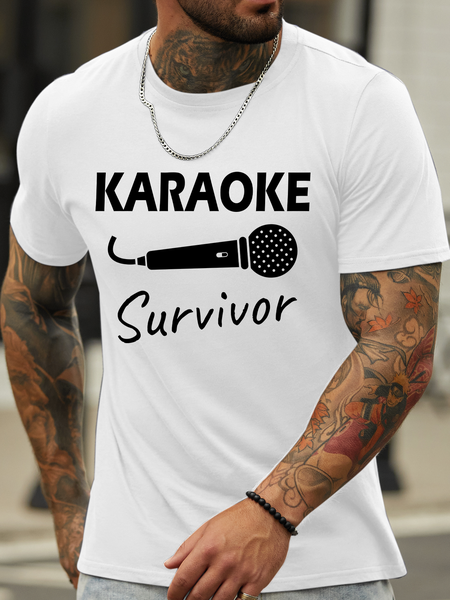 

Lilicloth X Hynek Rajtr Karaoke Survivor Men's T-Shirt, White, T-shirts