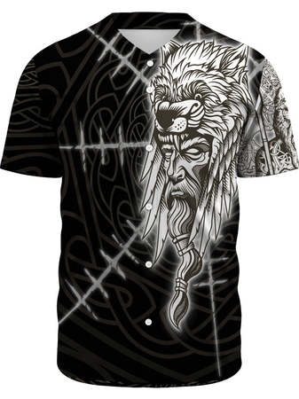

Viking Warrior Short Sleeve Baseball Shirt, Black, Baseball Shirts
