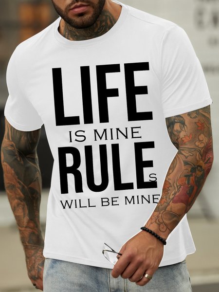 

Lilicloth X Zahra Life In Mine Rules Will Be Mine Men's T-Shirt, White, T-shirts