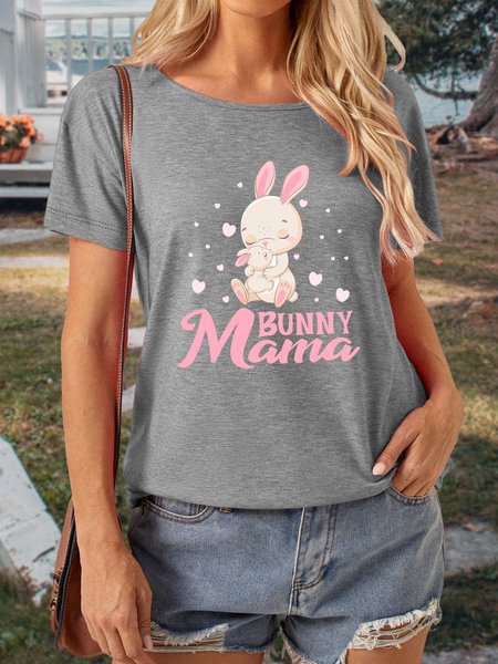 

Lilicloth X Manikvskhan Rabbit Year Bunny Mama Women's T-Shirt, Gray, T-shirts