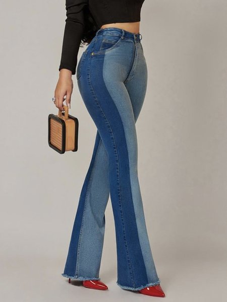 

Urban Denim Color Block Regular Fit Jeans, Blue, DENIM