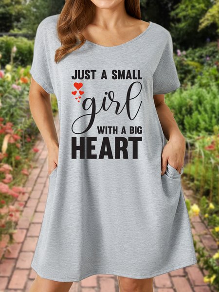 

Lilicloth X Jessanjony Just A Small Girl With A Big Heart Women's V Neck Dress, Gray, Dresses