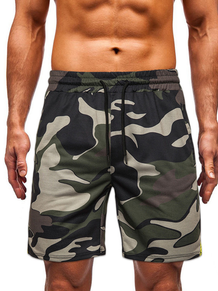 

Fashion camouflage sports Casual Pants five-point Pants, Army green, Shorts