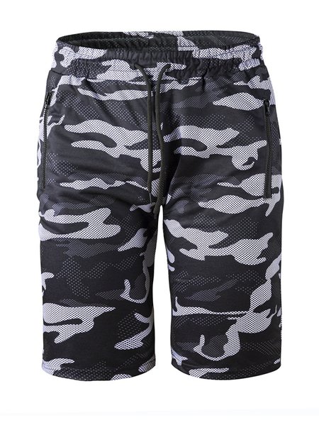 

Fashion camouflage sports Casual Pants five-point Pants, Black, Shorts