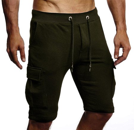 

Multi-Pocket Cargo Straight Waist Casual Shorts, Army green, Shorts